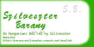 szilveszter barany business card